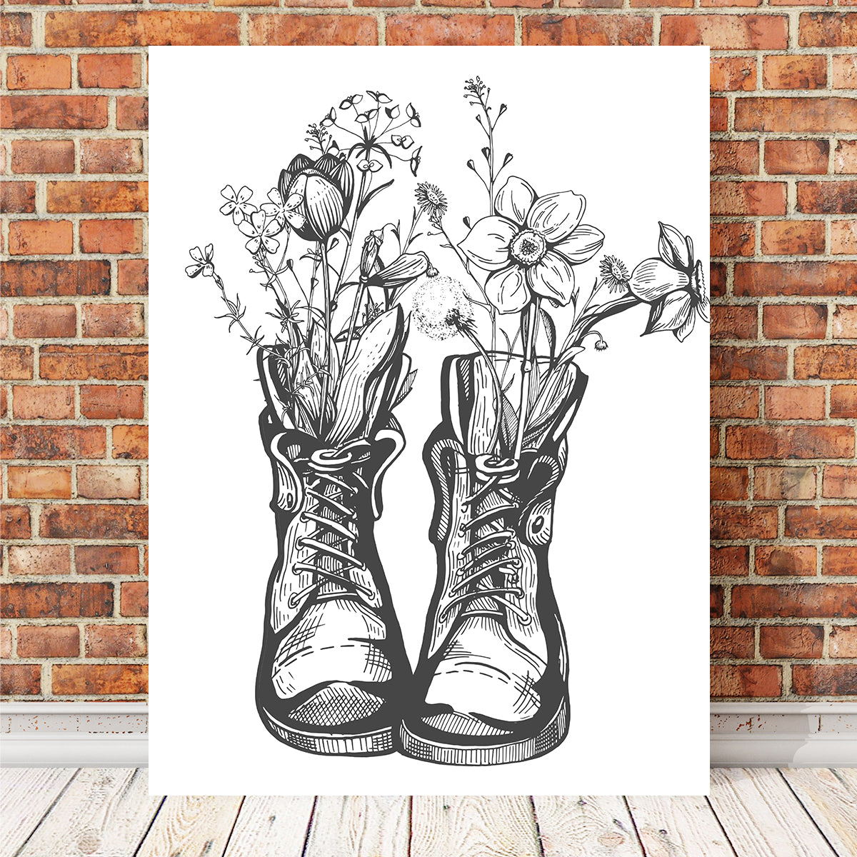 Boots & Wild Flowers Wall Art