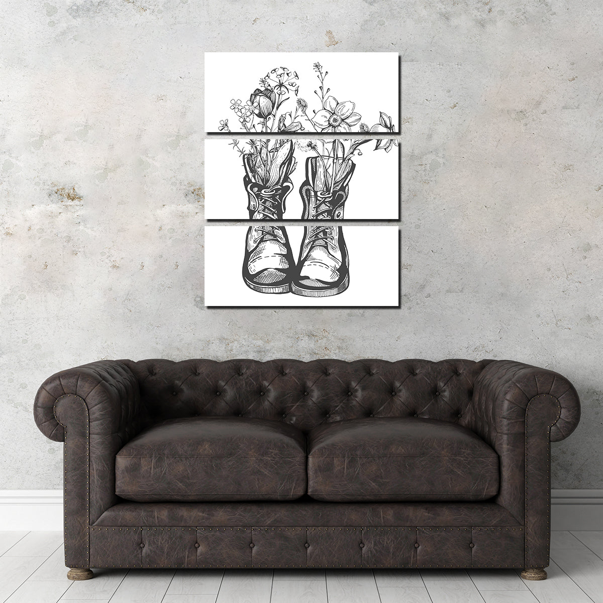 Boots & Wild Flowers Wall Art