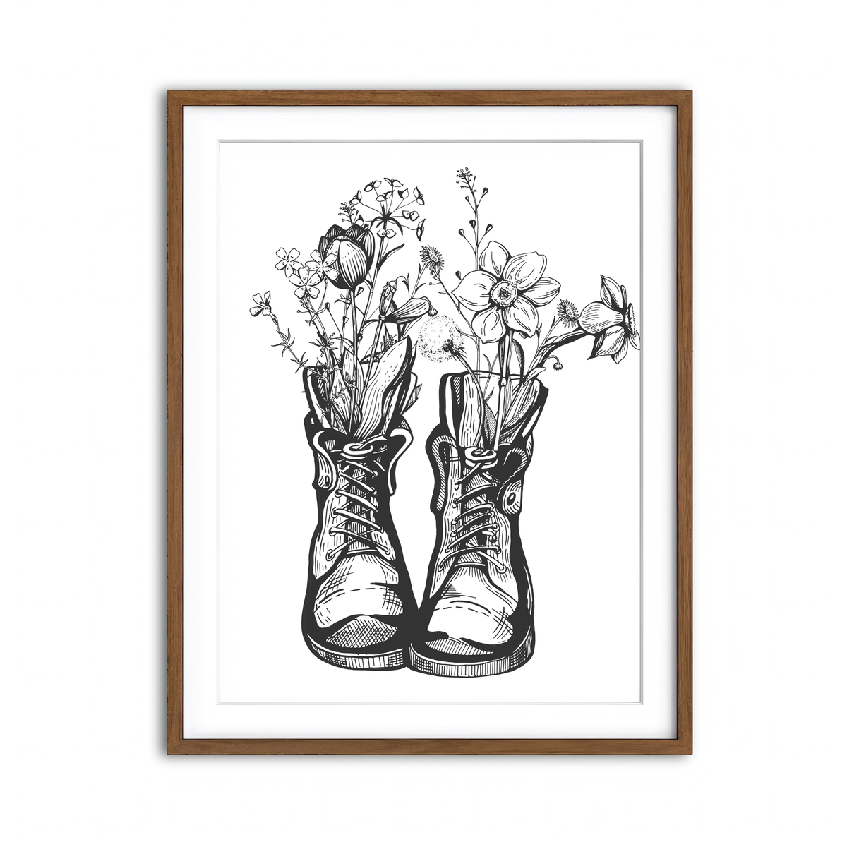 Framed Print 3x4 Walnut