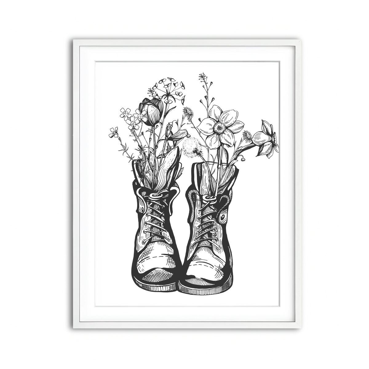 Framed Print 3x4 White