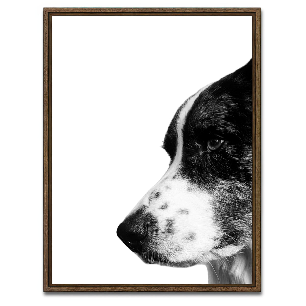 AUTO-MOCKUP WHITE | Border Collie | 1 Piece | Walnut Framed Canvas | group=3x4