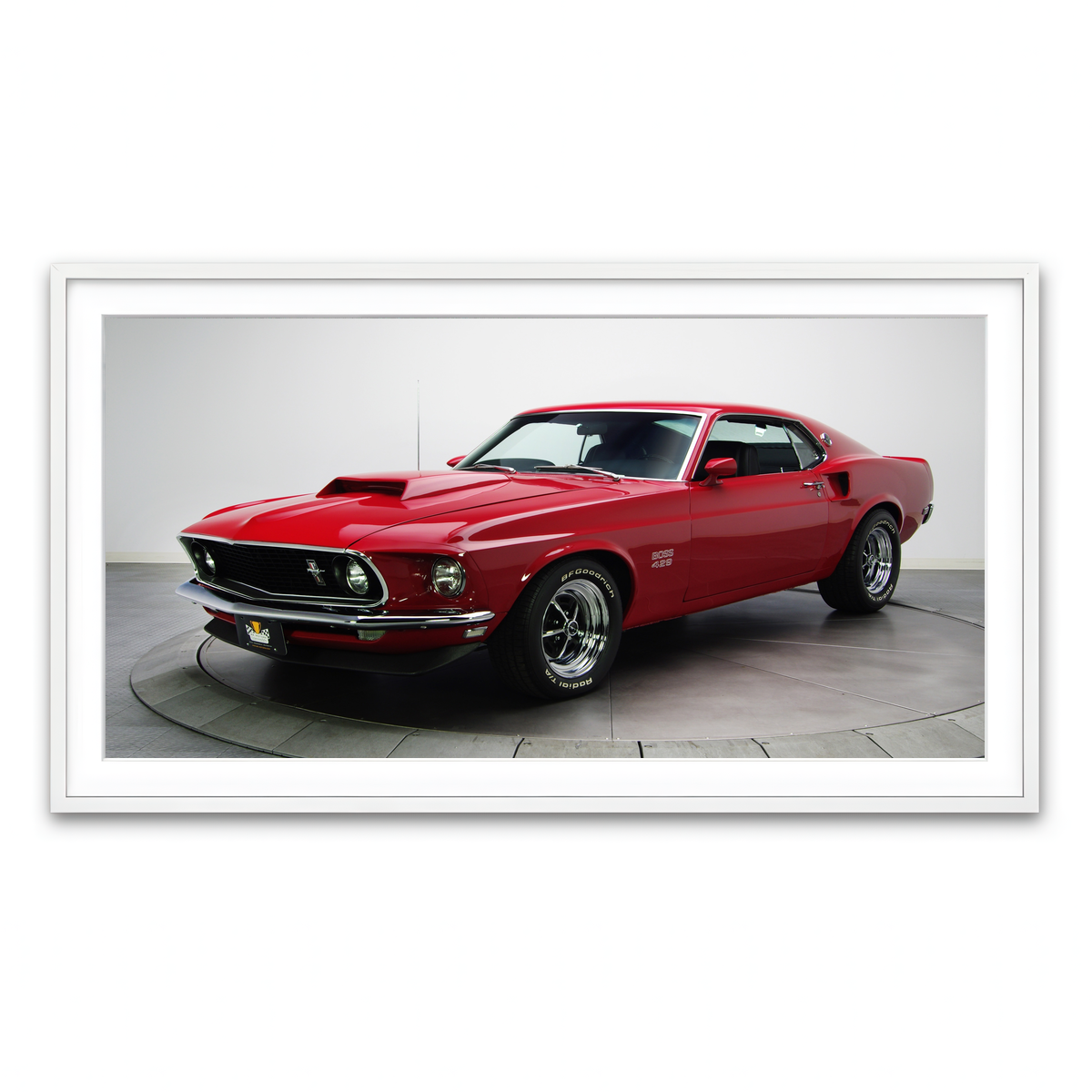 Framed Print 2x1 White