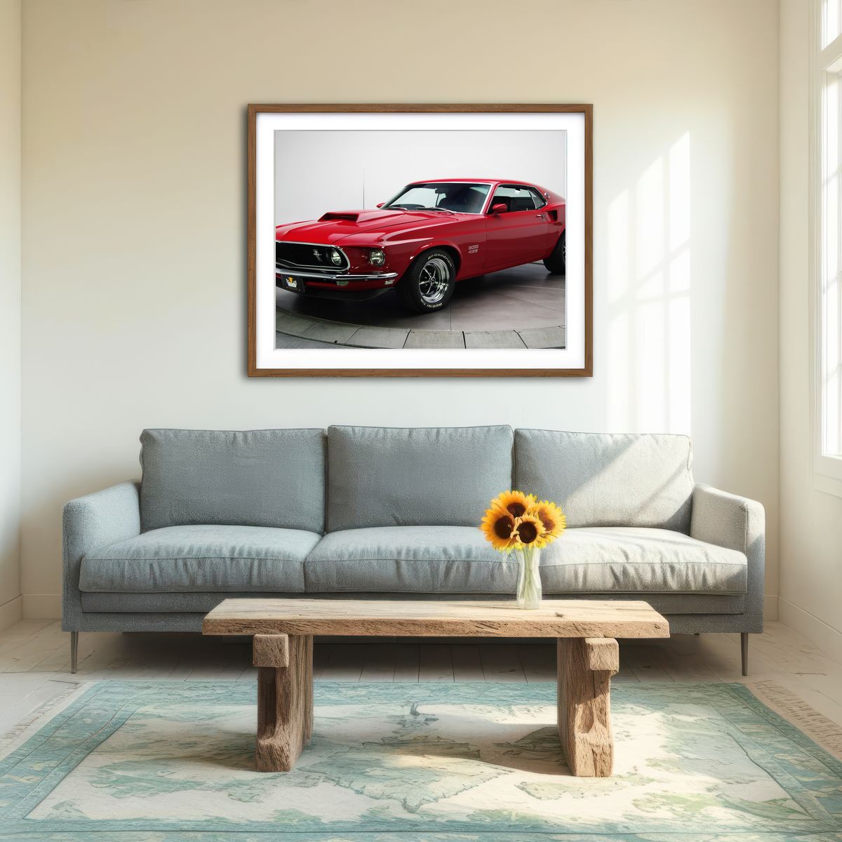 AUTO-MOCKUP ROOM | Boss 429 Mustang Wall Art