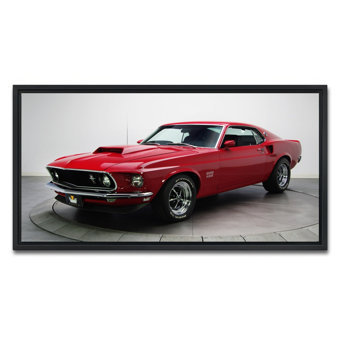AUTO-MOCKUP WHITE | Boss 429 Mustang | 1 Piece | Black Framed Canvas | group=2x1