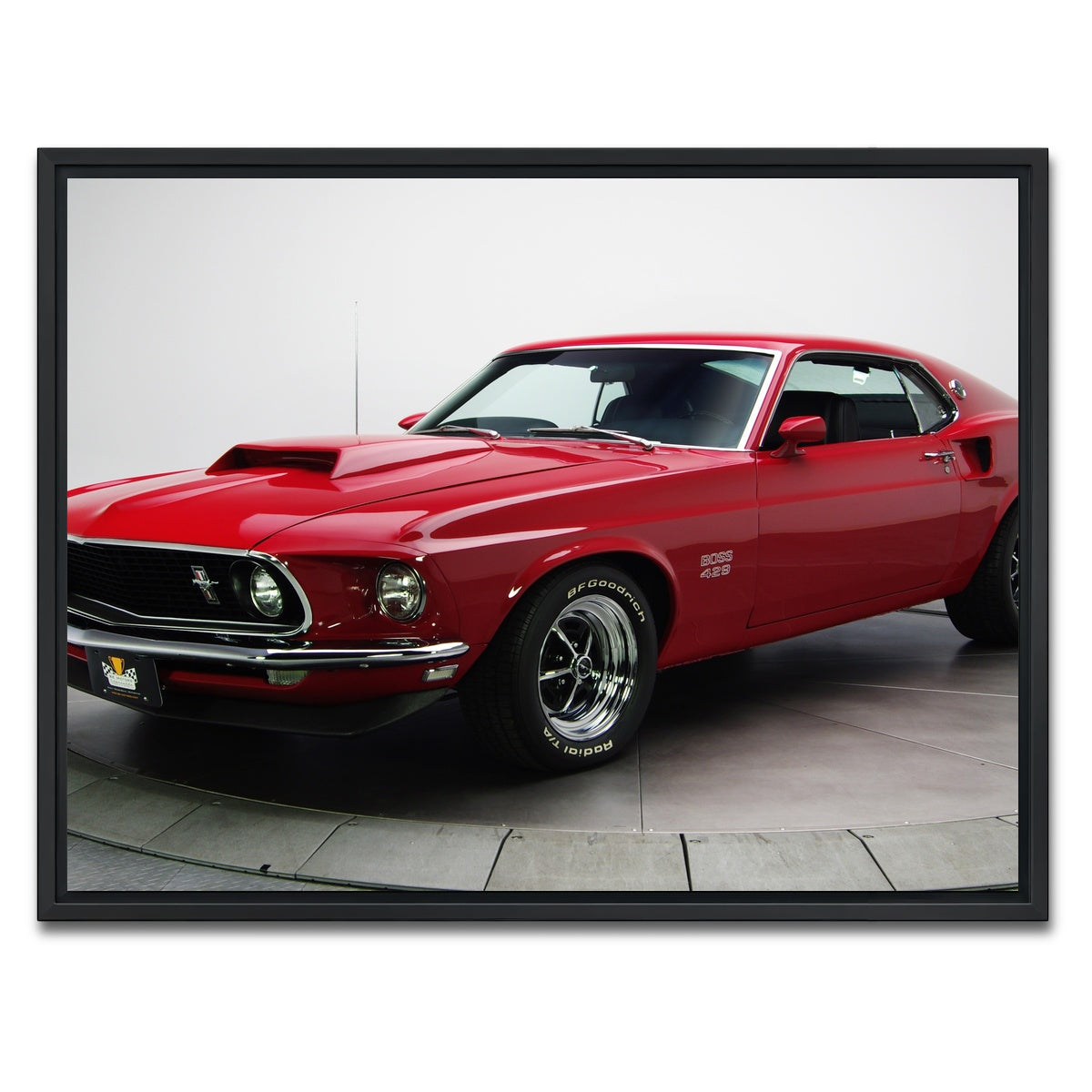 AUTO-MOCKUP WHITE | Boss 429 Mustang | 1 Piece | Black Framed Canvas | group=4x3