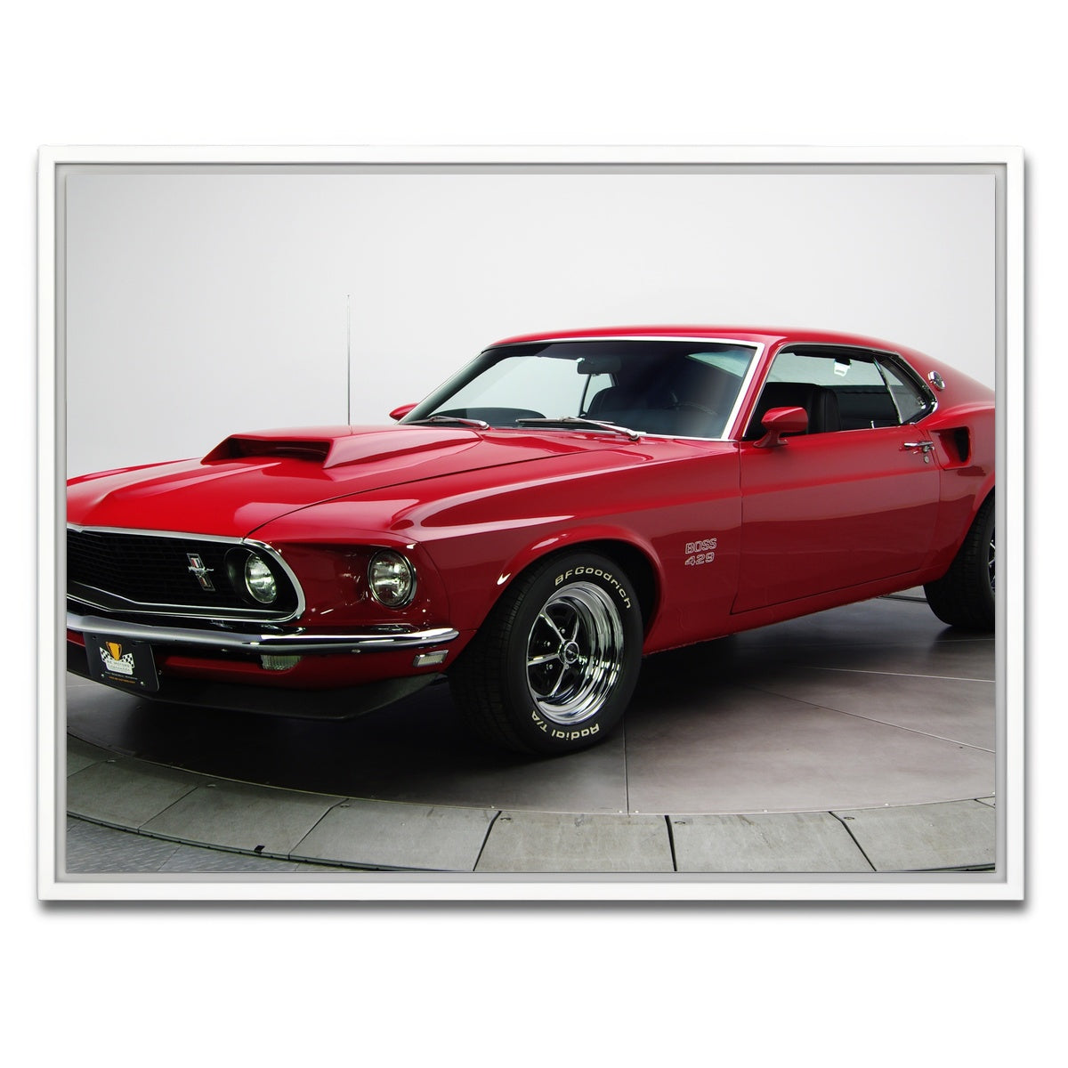 AUTO-MOCKUP WHITE | Boss 429 Mustang | 1 Piece | White Framed Canvas | group=4x3