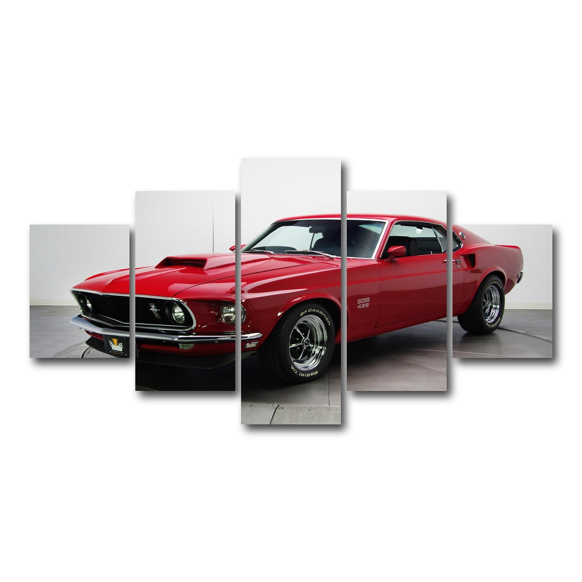 AUTO-MOCKUP WHITE | Boss 429 Mustang | 5 Piece | Gallery Wrap Canvas | group=5_short