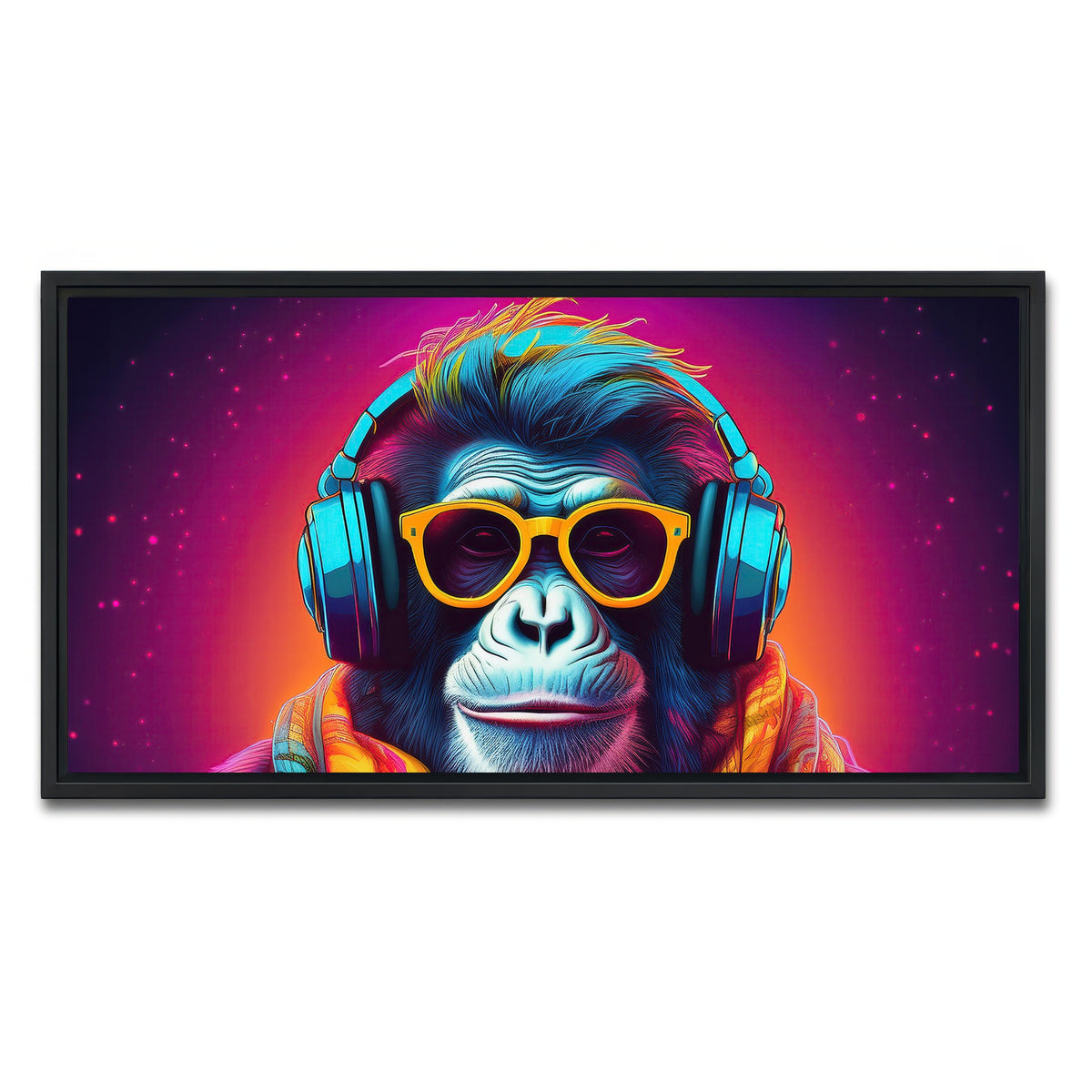 AUTO-MOCKUP WHITE | Boss Chimp | 1 Piece | Black Framed Canvas | group=2x1