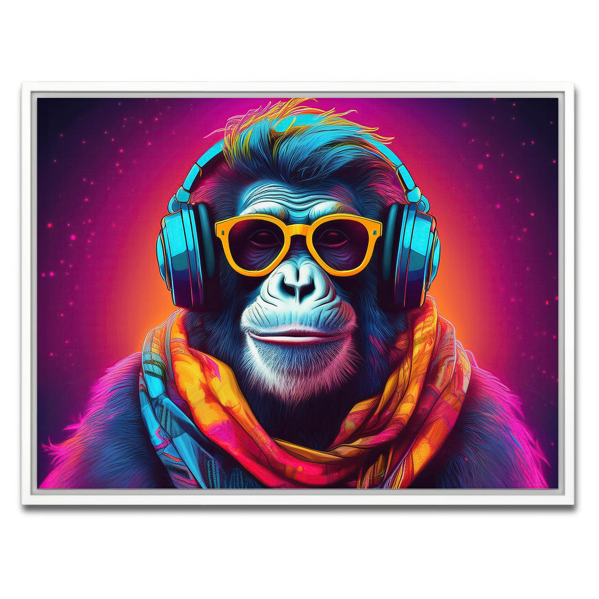 AUTO-MOCKUP WHITE | Boss Chimp | 1 Piece | White Framed Canvas | group=4x3