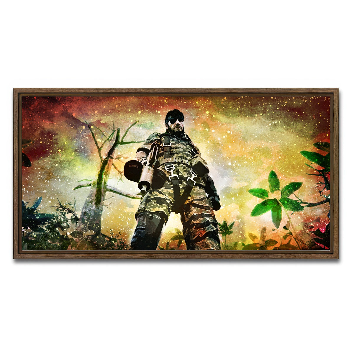 AUTO-MOCKUP WHITE | Boss Snake | 1 Piece | Walnut Framed Canvas | group=2x1