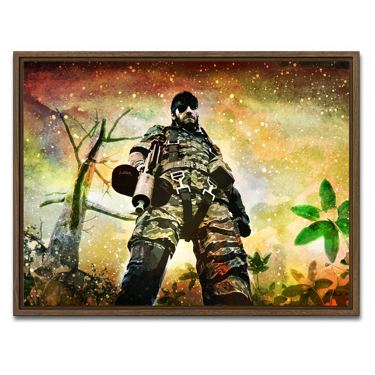 AUTO-MOCKUP WHITE | Boss Snake | 1 Piece | Walnut Framed Canvas | group=4x3