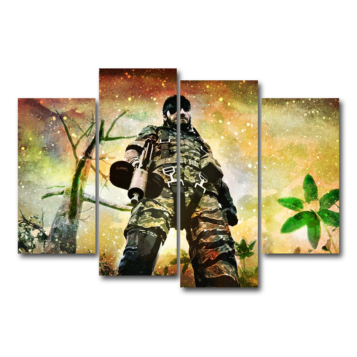 AUTO-MOCKUP WHITE | Boss Snake | 4 Piece | Gallery Wrap Canvas | group=4_short