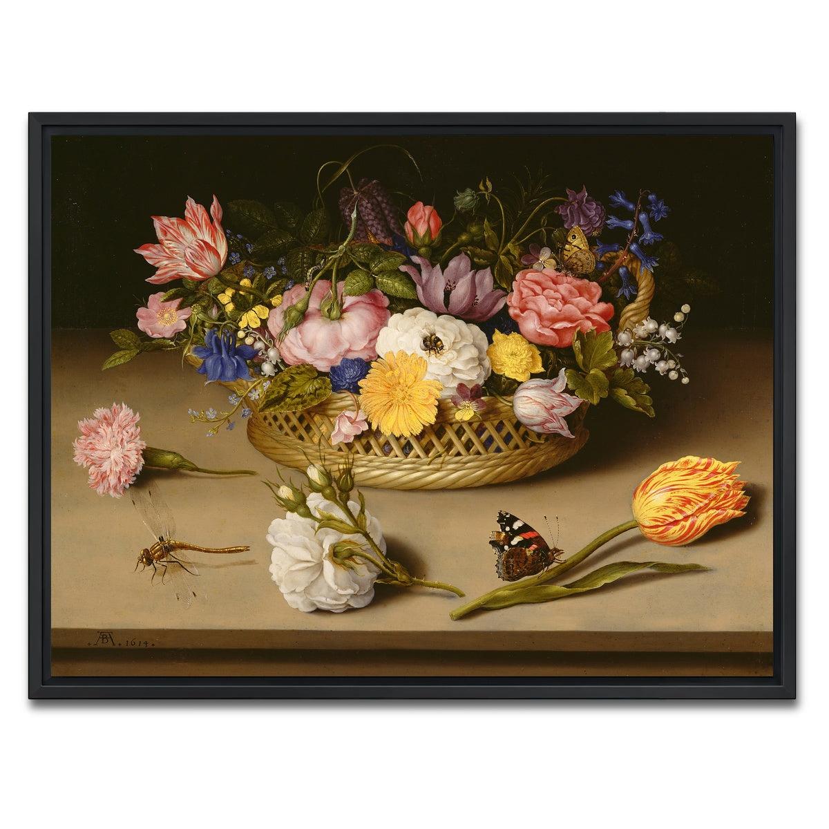 AUTO-MOCKUP WHITE | Bosschaert The Elder | 1 Piece | Black Framed Canvas | group=4x3