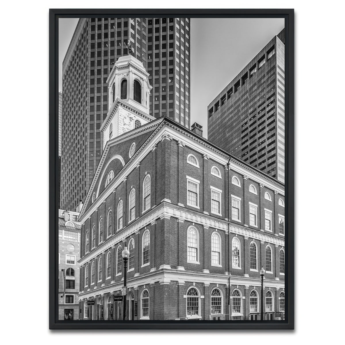 AUTO-MOCKUP WHITE | Boston Faneuil Hall | 1 Piece | Black Framed Canvas | group=3x4