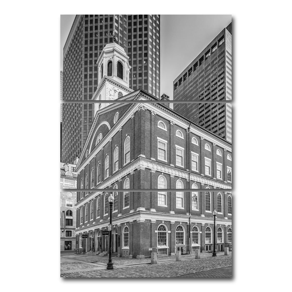 AUTO-MOCKUP WHITE | Boston Faneuil Hall | 3 Piece | Gallery Wrap Canvas | group=12x24_stacked