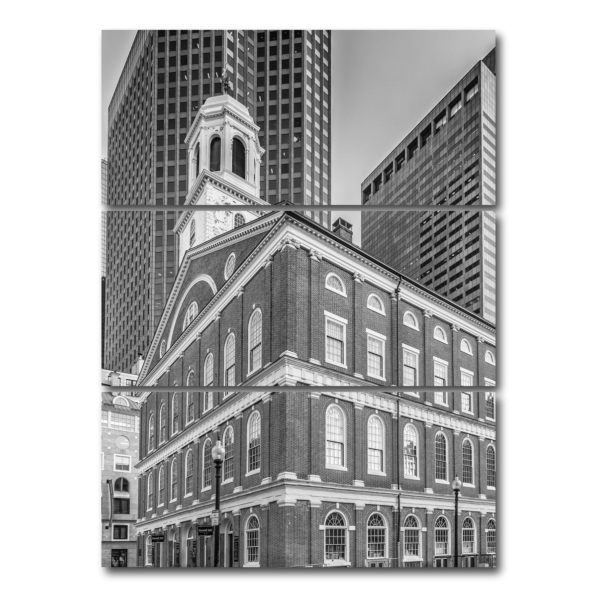 AUTO-MOCKUP WHITE | Boston Faneuil Hall | 3 Piece | Gallery Wrap Canvas | group=8x18_stacked