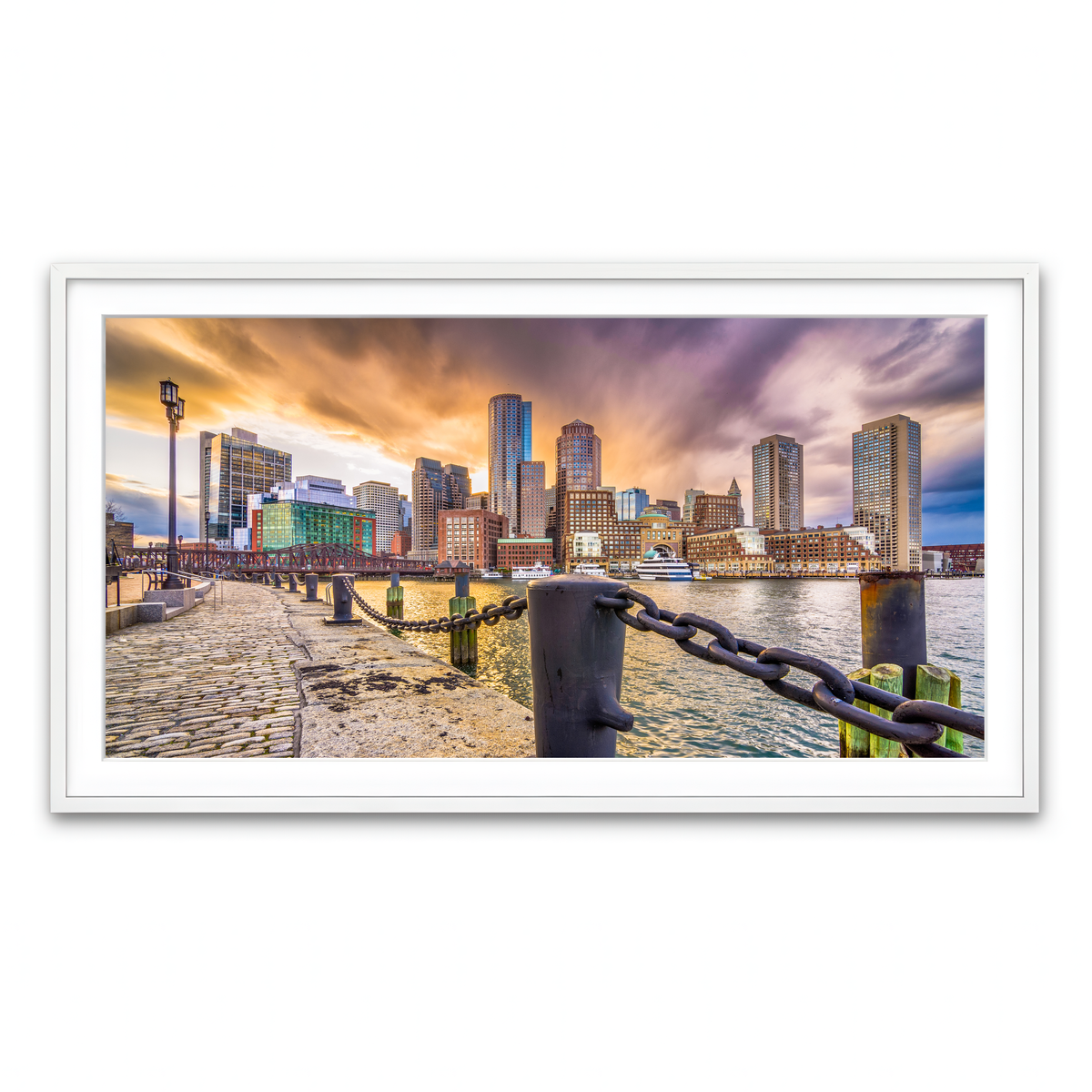 Framed Print 2x1 White