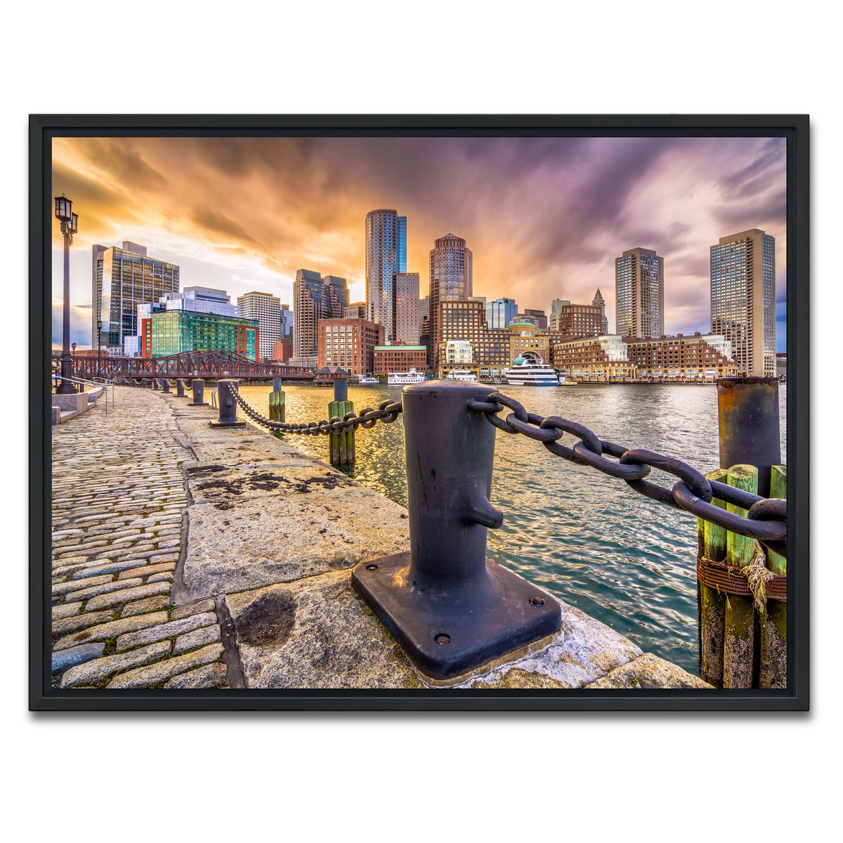 AUTO-MOCKUP WHITE | Boston Harbor | 1 Piece | Black Framed Canvas | group=4x3