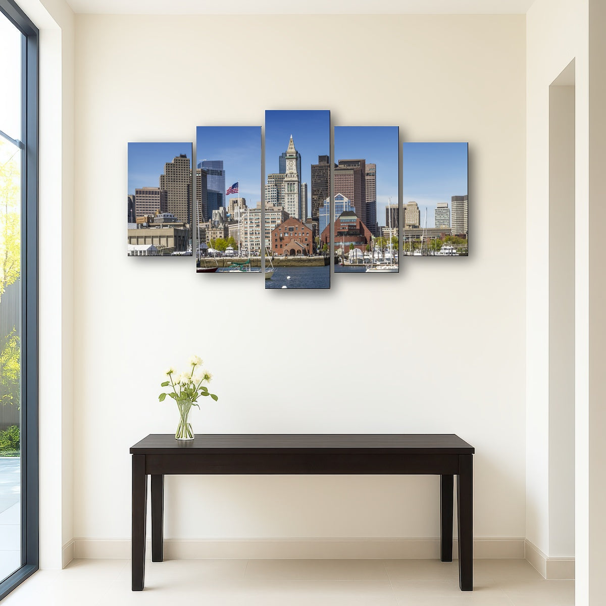 AUTO-MOCKUP ROOM | Boston Skyline North End & Financial District