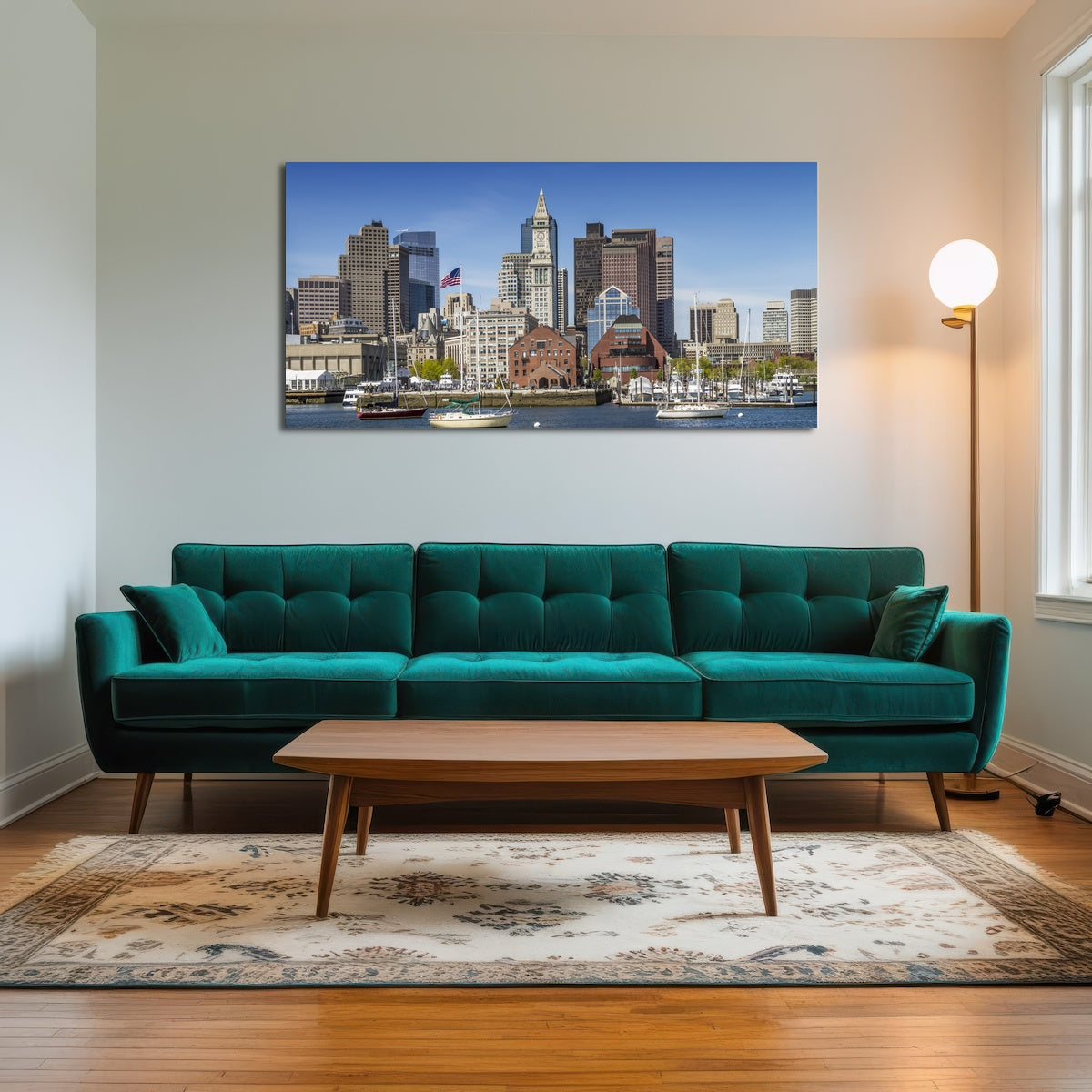 AUTO-MOCKUP ROOM | Boston Skyline North End & Financial District