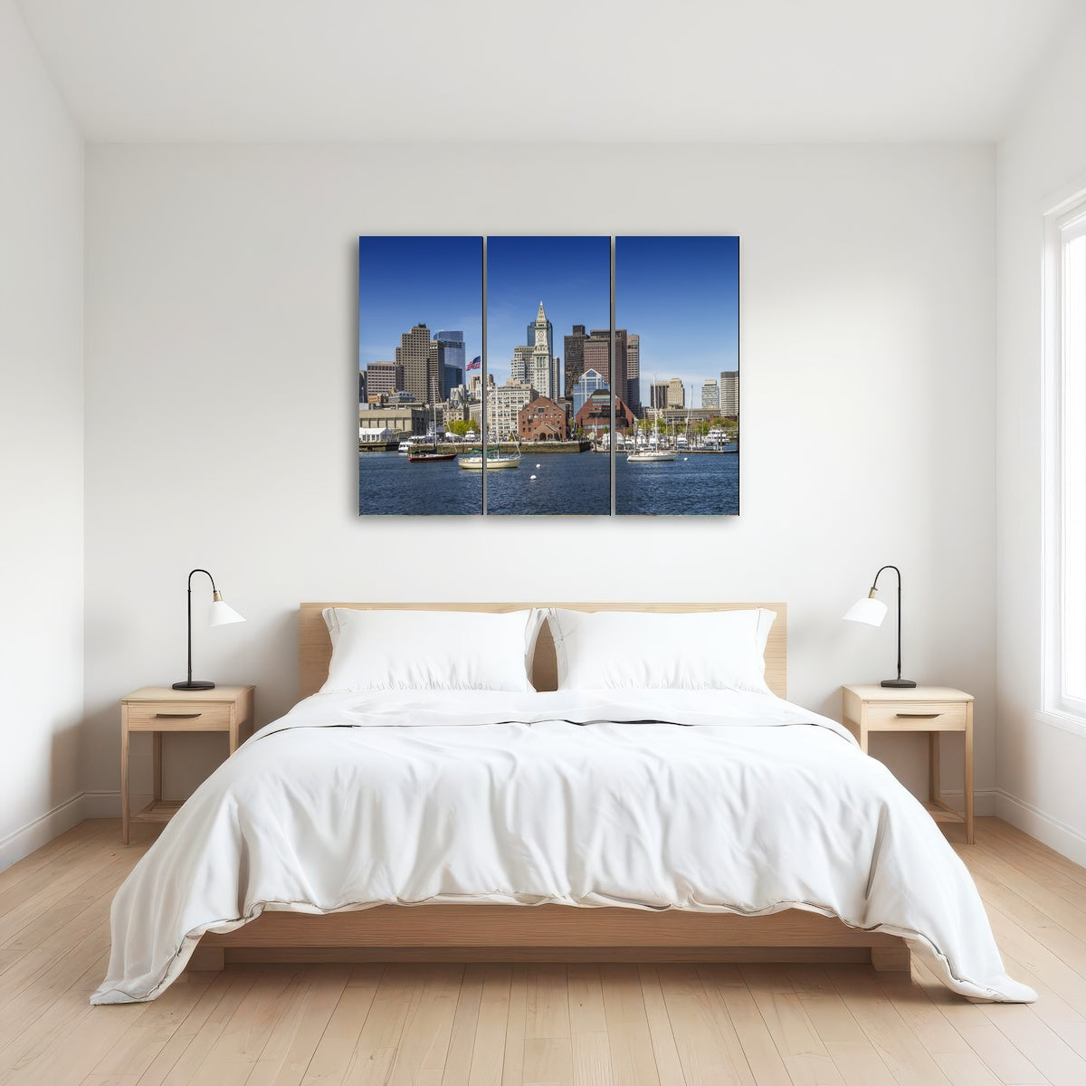 AUTO-MOCKUP ROOM | Boston Skyline North End & Financial District