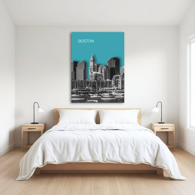 AUTO-MOCKUP ROOM | Boston Skyline Turquoise