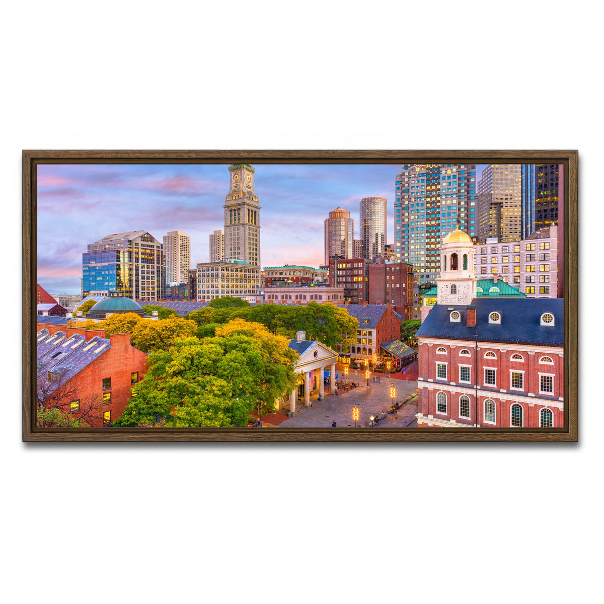 AUTO-MOCKUP WHITE | Boston | 1 Piece | Walnut Framed Canvas | group=2x1