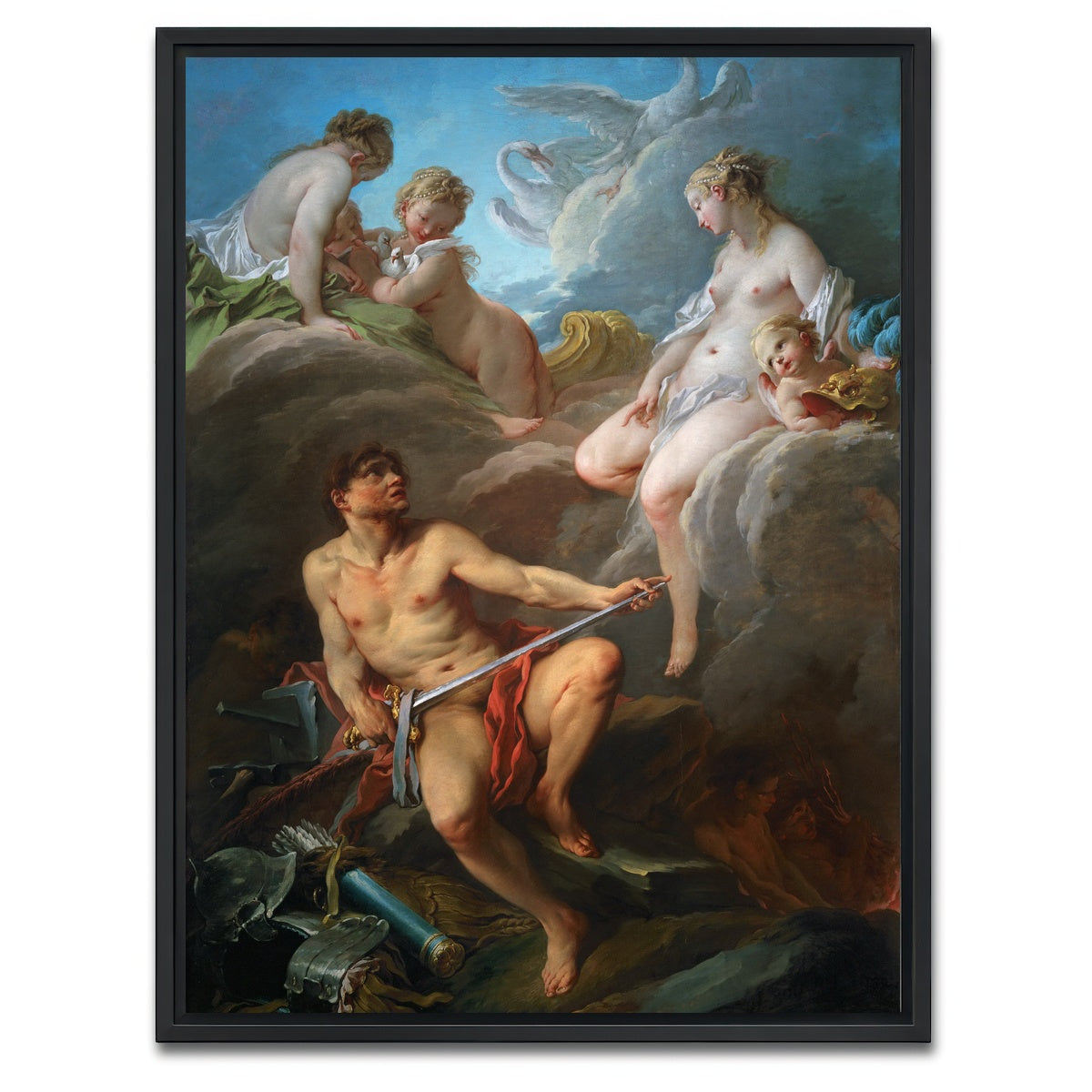 AUTO-MOCKUP WHITE | Boucher Venus | 1 Piece | Black Framed Canvas | group=3x4