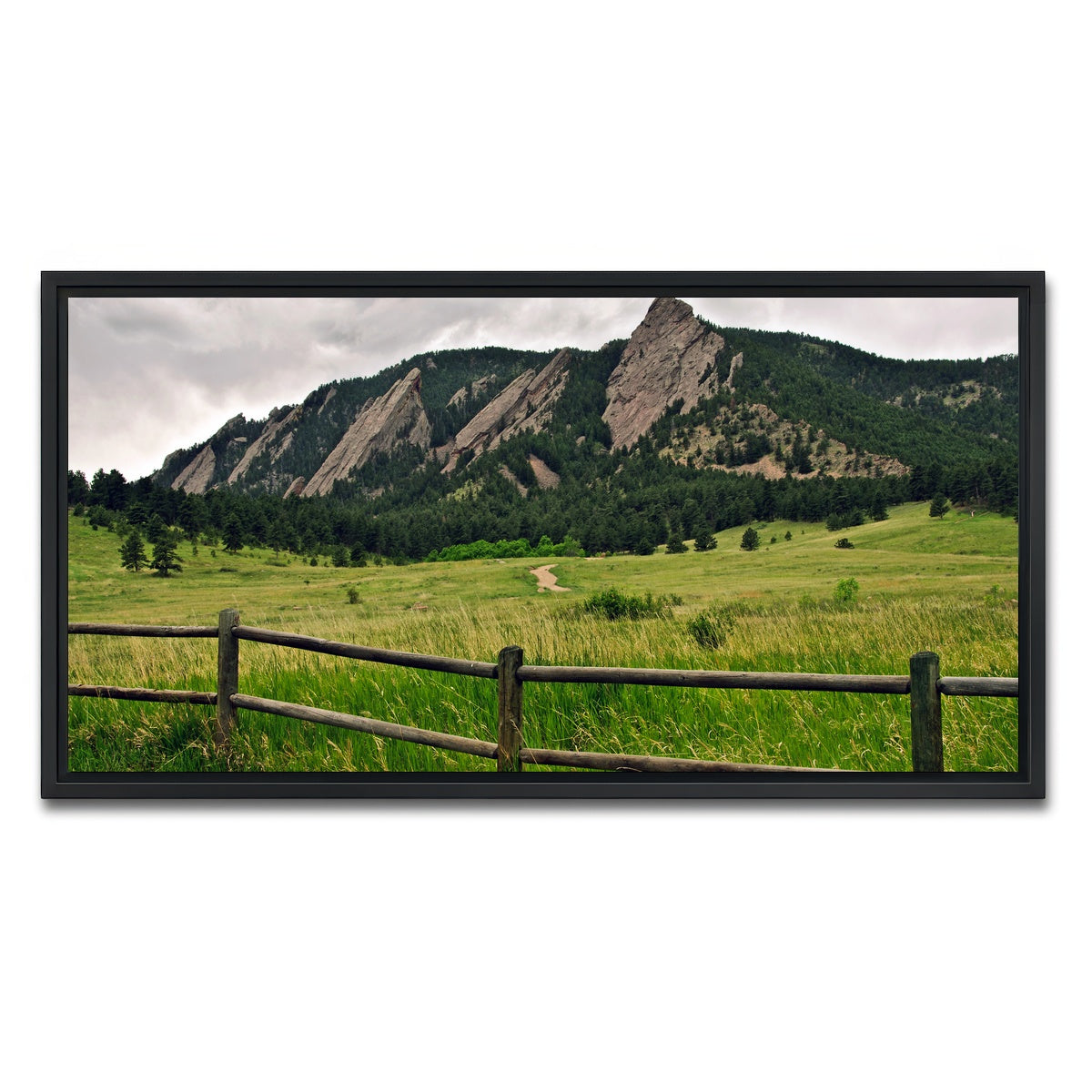 AUTO-MOCKUP WHITE | Boulder Flatirons | 1 Piece | Black Framed Canvas | group=2x1