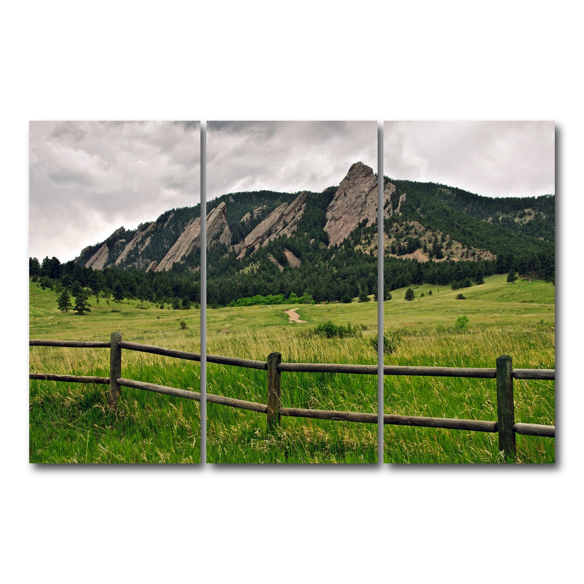 AUTO-MOCKUP WHITE | Boulder Flatirons | 3 Piece | Gallery Wrap Canvas | group=12x24