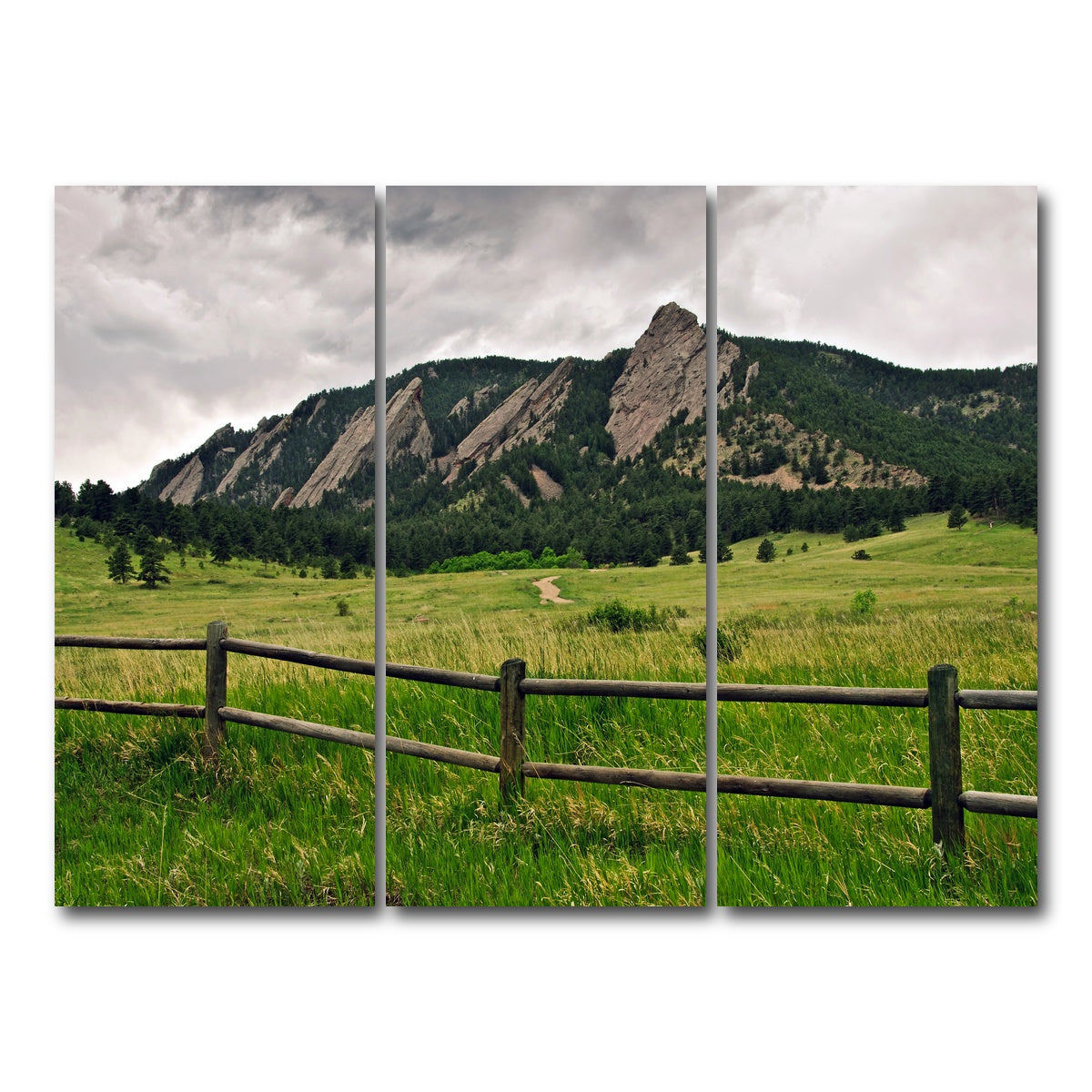 AUTO-MOCKUP WHITE | Boulder Flatirons | 3 Piece | Gallery Wrap Canvas | group=8x18