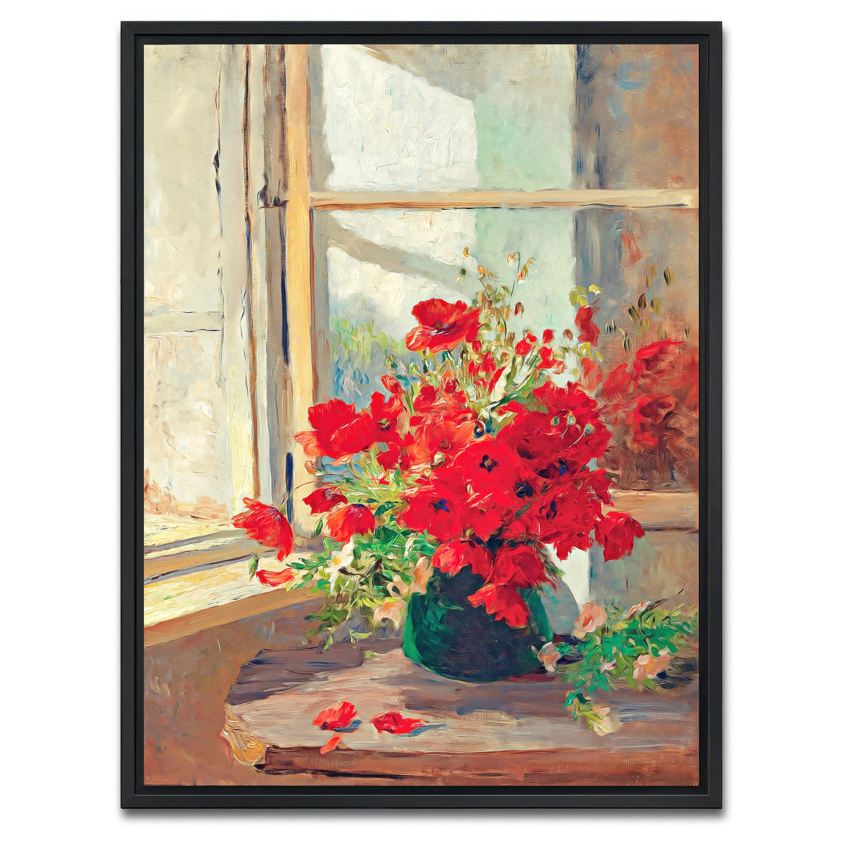 AUTO-MOCKUP WHITE | Bouquet of poppies | 1 Piece | Black Framed Canvas | group=3x4