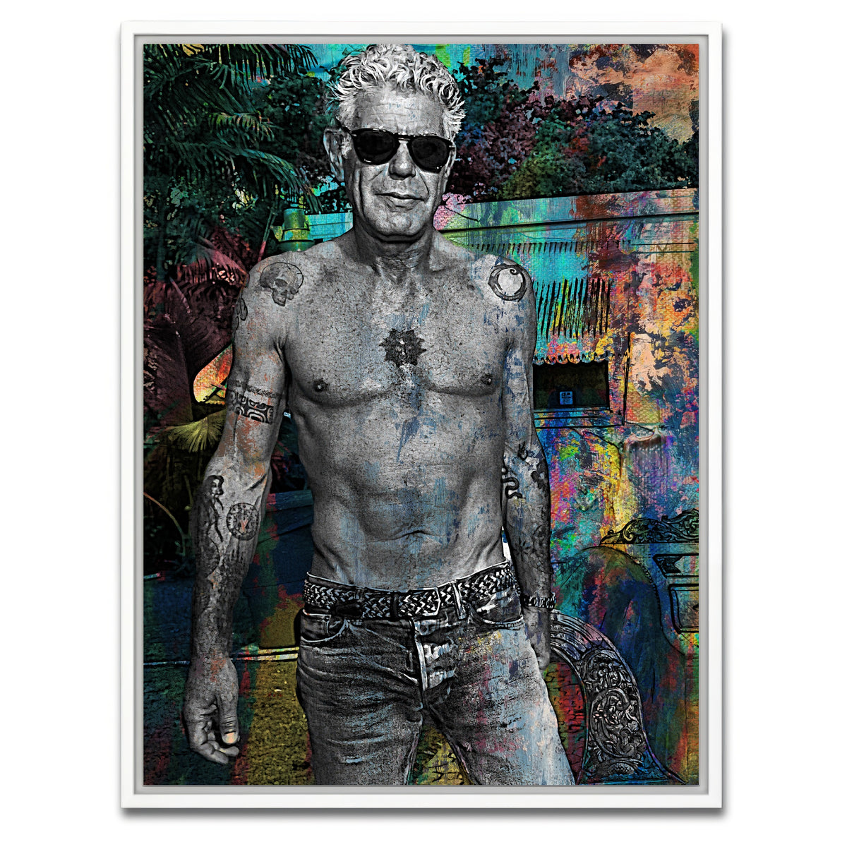 AUTO-MOCKUP WHITE | Bourdain Ripped | 1 Piece | White Framed Canvas | group=3x4