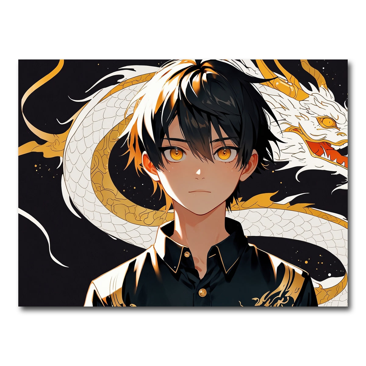 AUTO-MOCKUP WHITE | Boy with Dragon | 1 Piece | Gallery Wrap Canvas | group=4x3