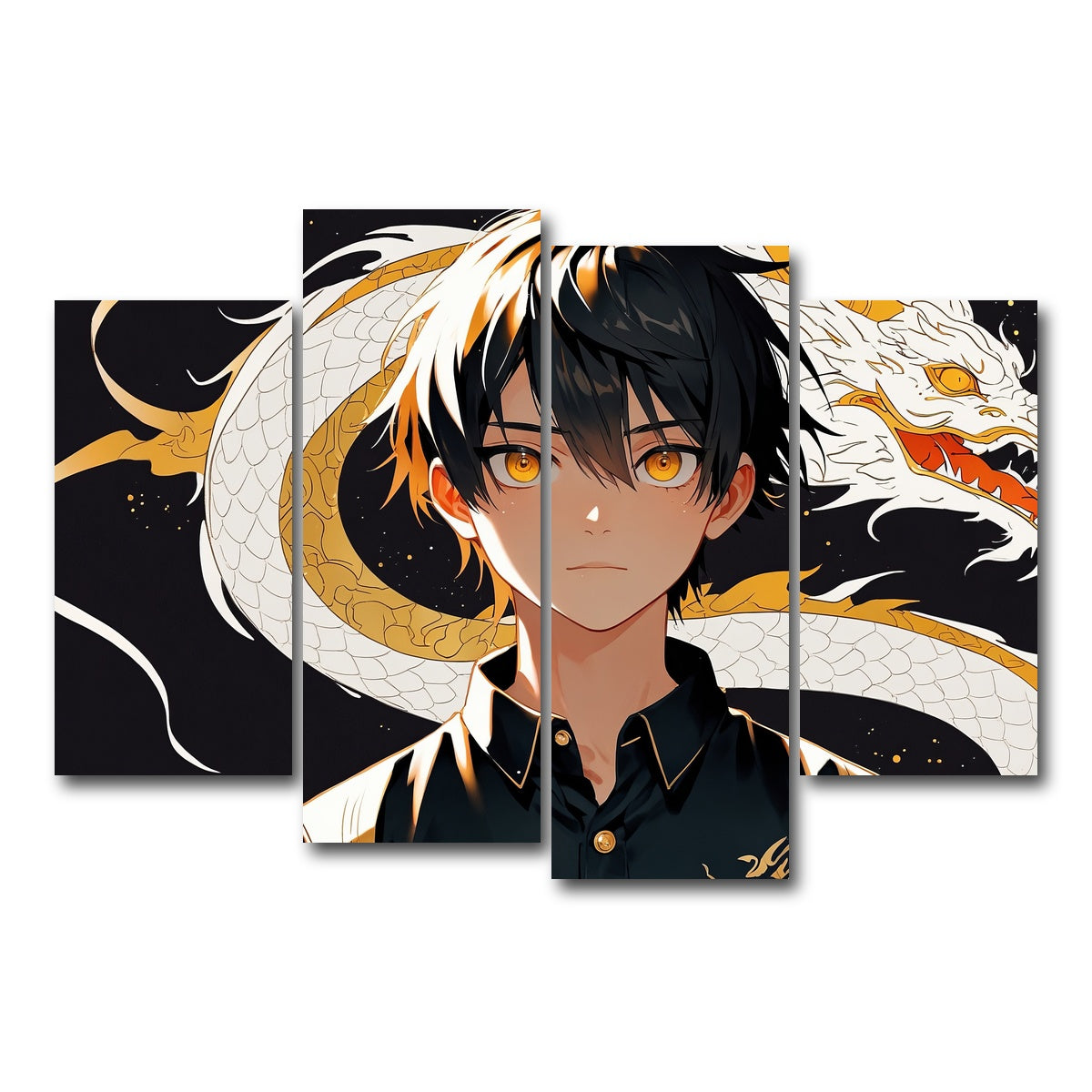 AUTO-MOCKUP WHITE | Boy with Dragon | 4 Piece | Gallery Wrap Canvas | group=4_short