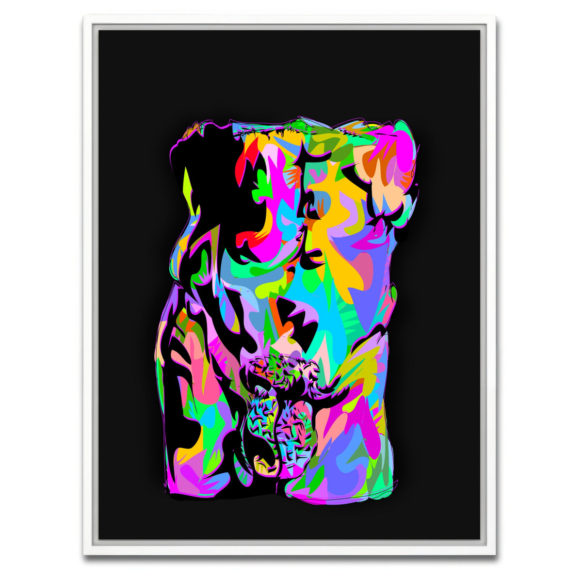 AUTO-MOCKUP WHITE | Brain Penis | 1 Piece | White Framed Canvas | group=3x4