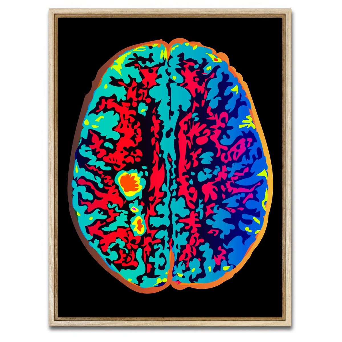 AUTO-MOCKUP WHITE | Brain Scan | 1 Piece | Natural Framed Canvas | group=3x4