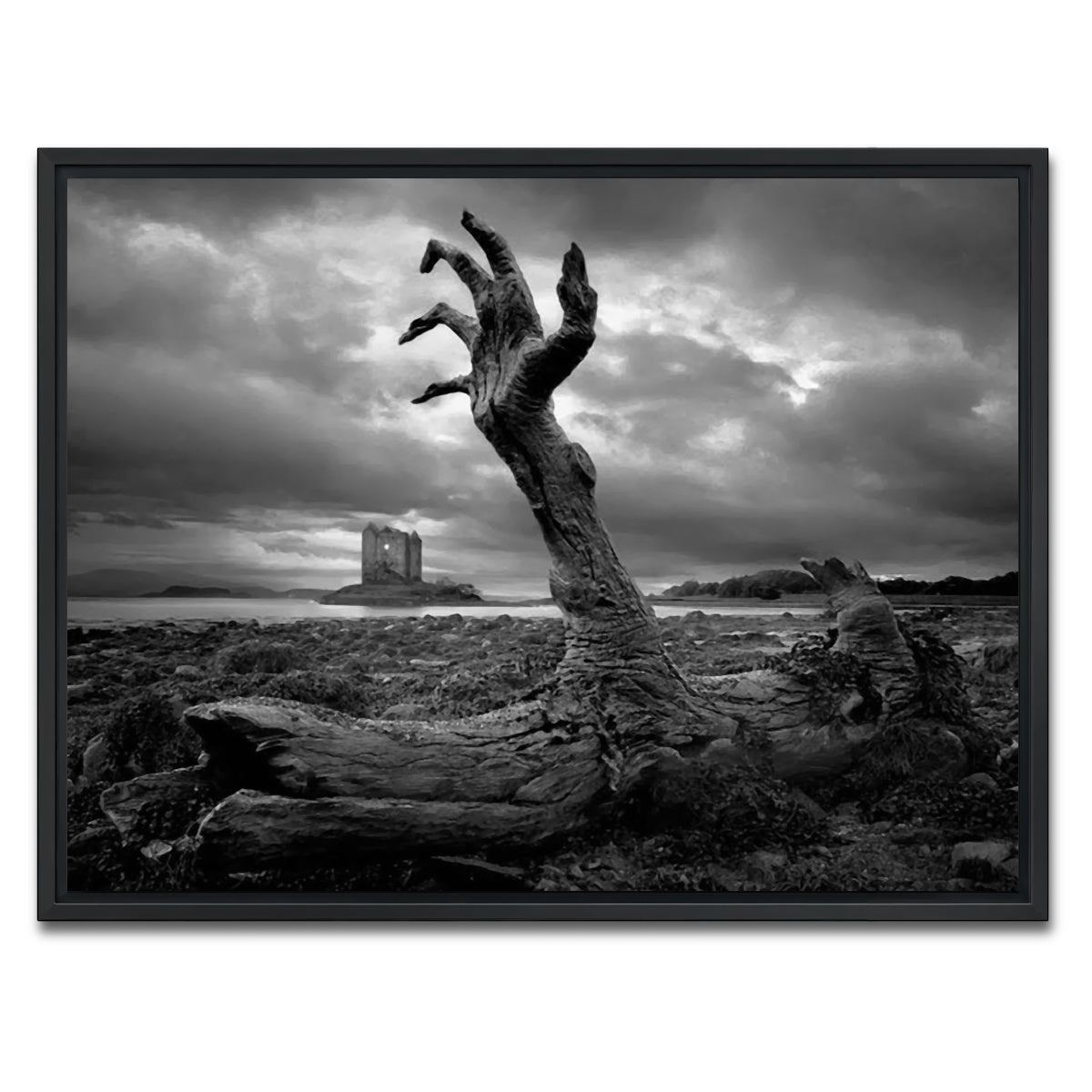 AUTO-MOCKUP WHITE | Branch Hand | 1 Piece | Black Framed Canvas | group=4x3