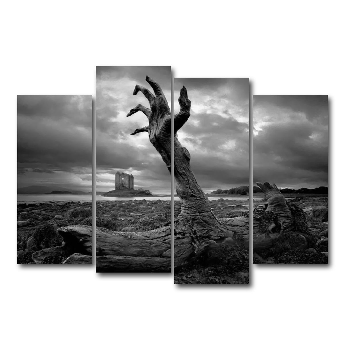 AUTO-MOCKUP WHITE | Branch Hand | 4 Piece | Gallery Wrap Canvas | group=4_normal