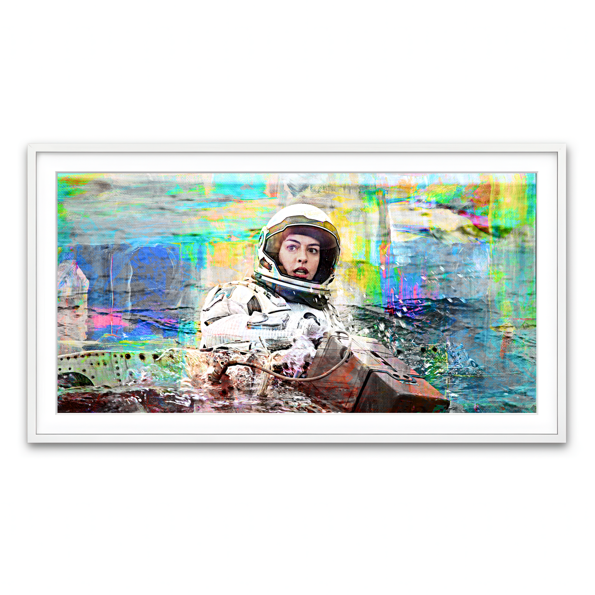Framed Print 2x1 White
