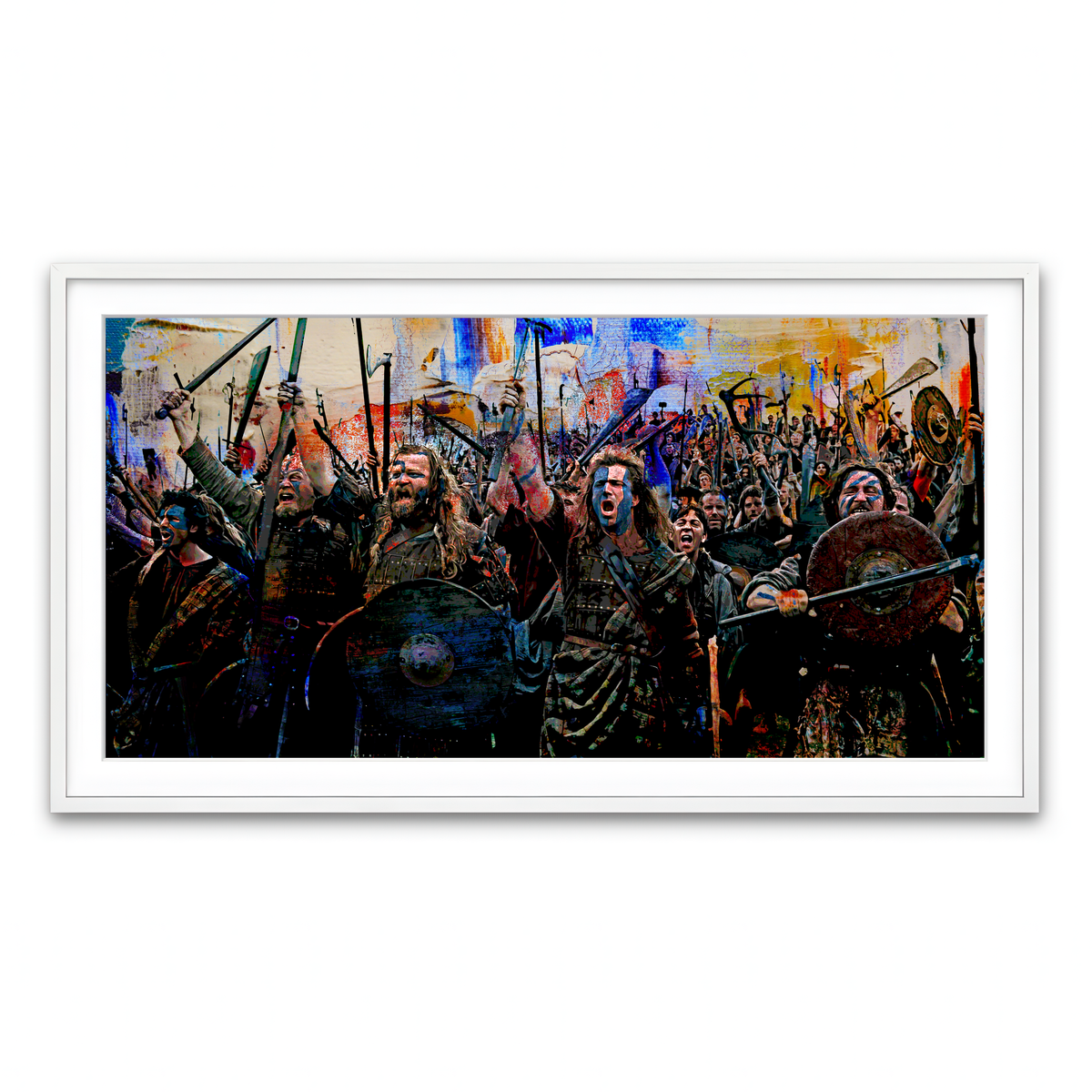 Framed Print 2x1 White