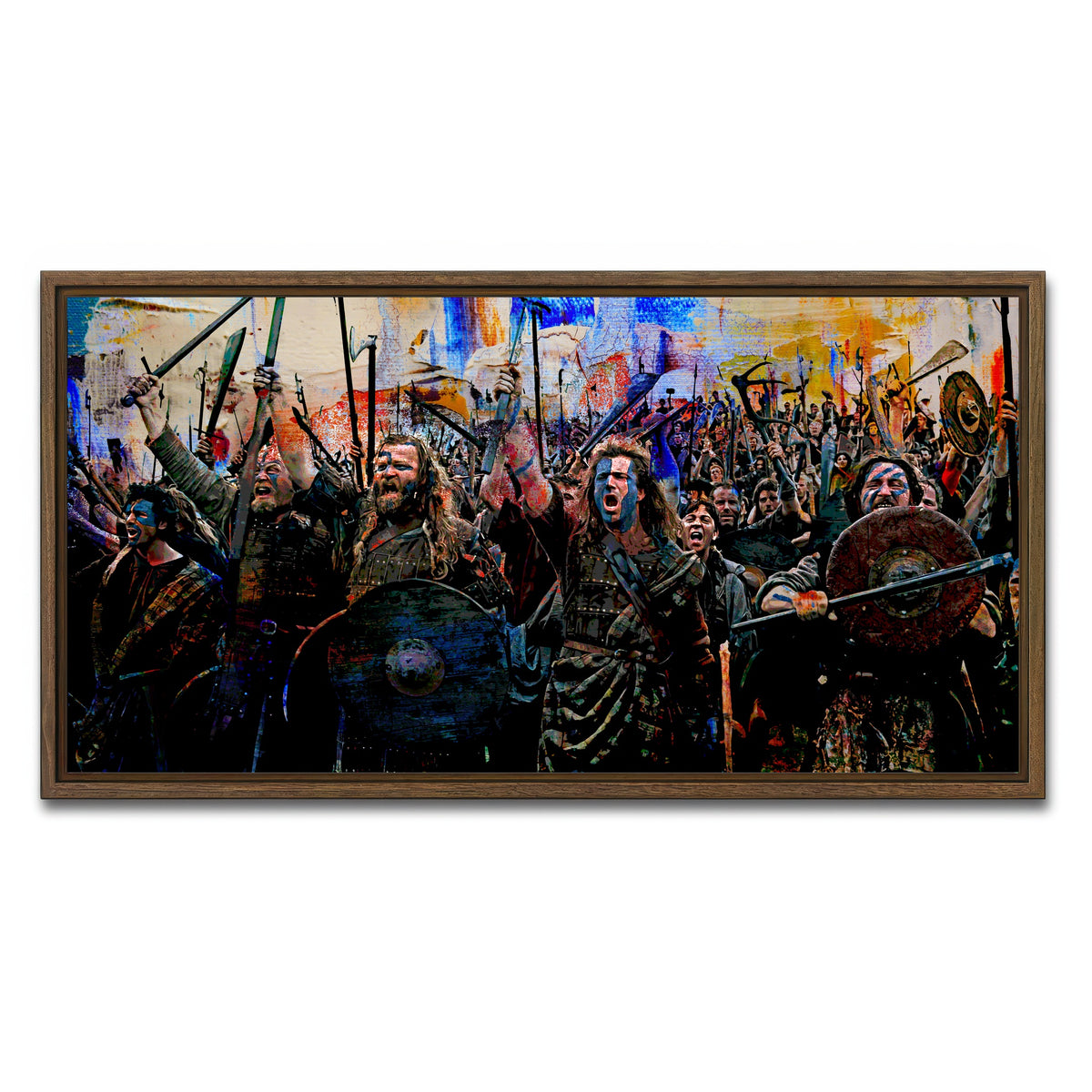 AUTO-MOCKUP WHITE | Braveheart Battle | 1 Piece | Walnut Framed Canvas | group=2x1