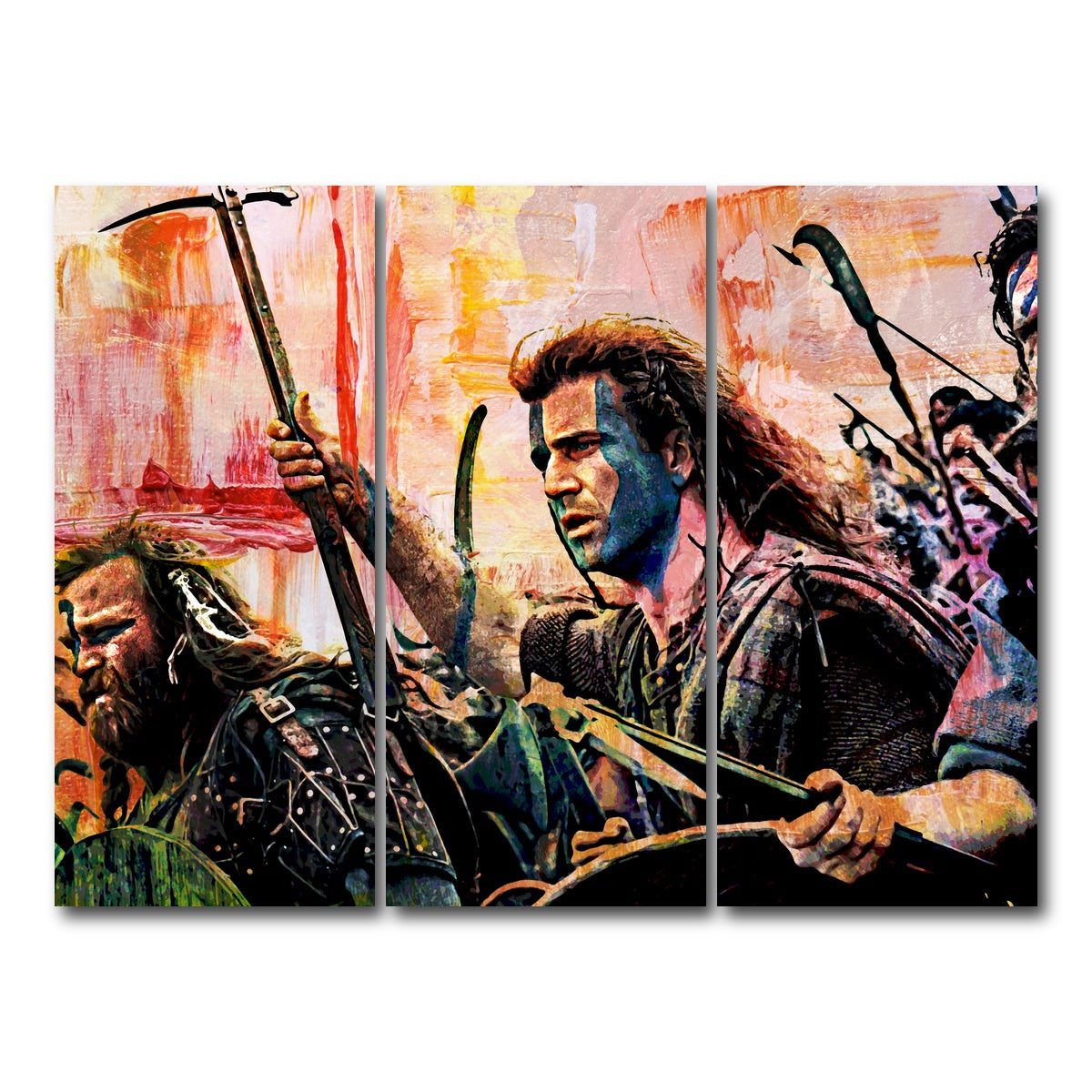 AUTO-MOCKUP WHITE | Braveheart | 3 Piece | Gallery Wrap Canvas | group=8x18