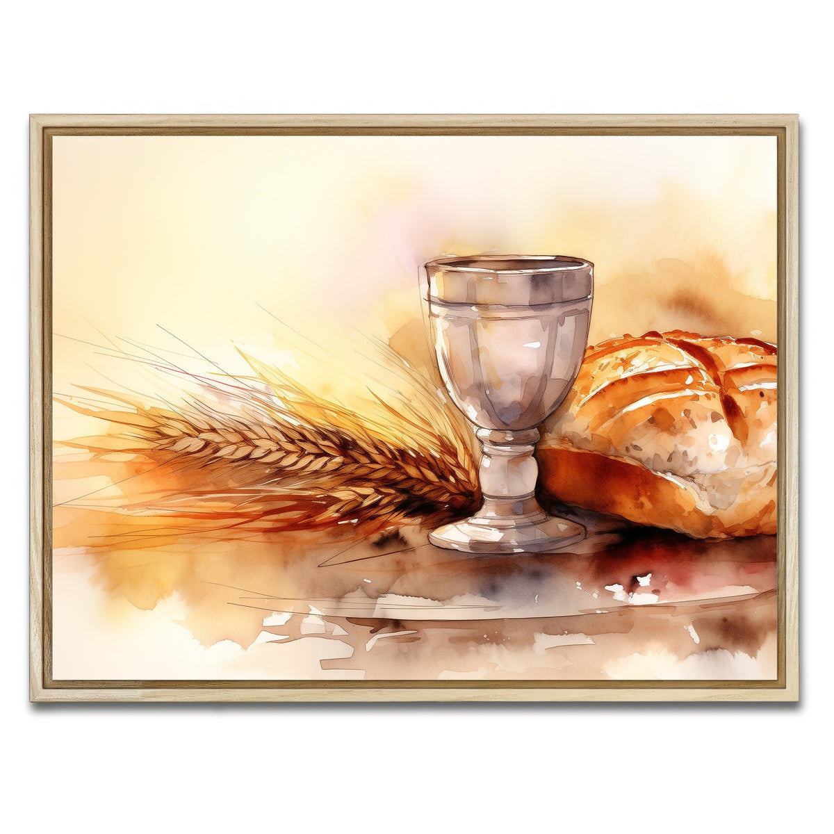 AUTO-MOCKUP WHITE | Bread & Wine | 1 Piece | Natural Framed Canvas | group=4x3