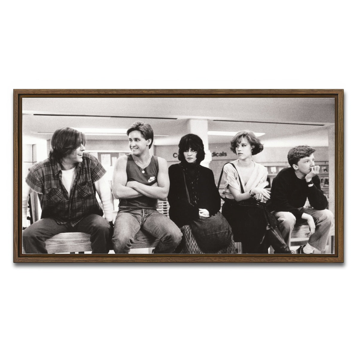 AUTO-MOCKUP WHITE | Breakfast Club | 1 Piece | Walnut Framed Canvas | group=2x1
