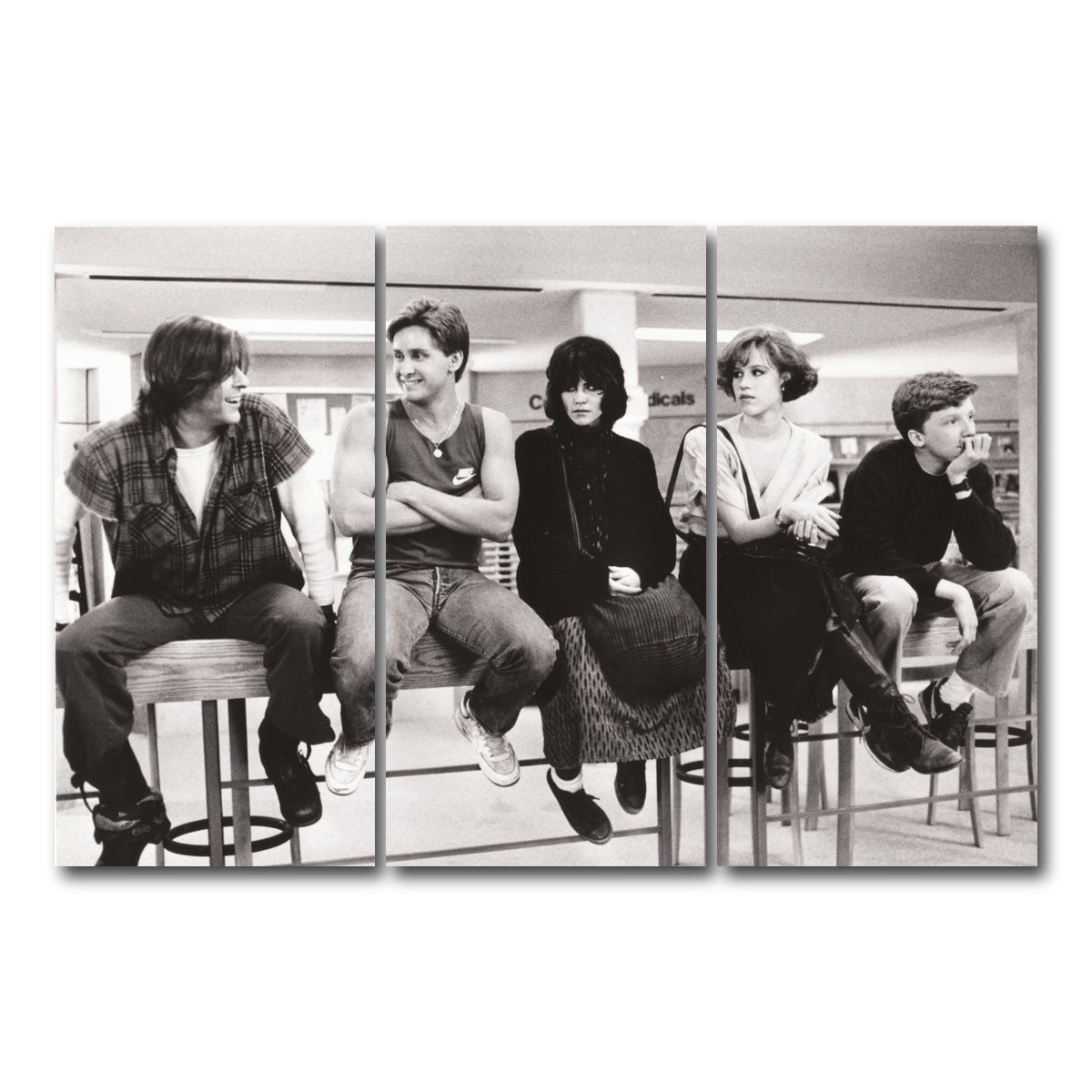 AUTO-MOCKUP WHITE | Breakfast Club | 3 Piece | Gallery Wrap Canvas | group=12x24