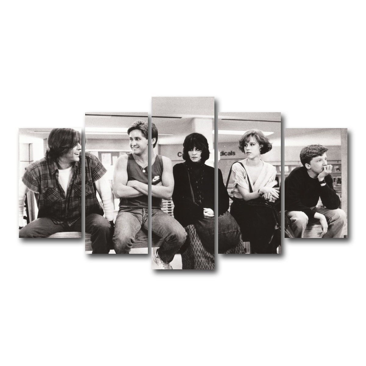 AUTO-MOCKUP WHITE | Breakfast Club | 5 Piece | Gallery Wrap Canvas | group=5_normal