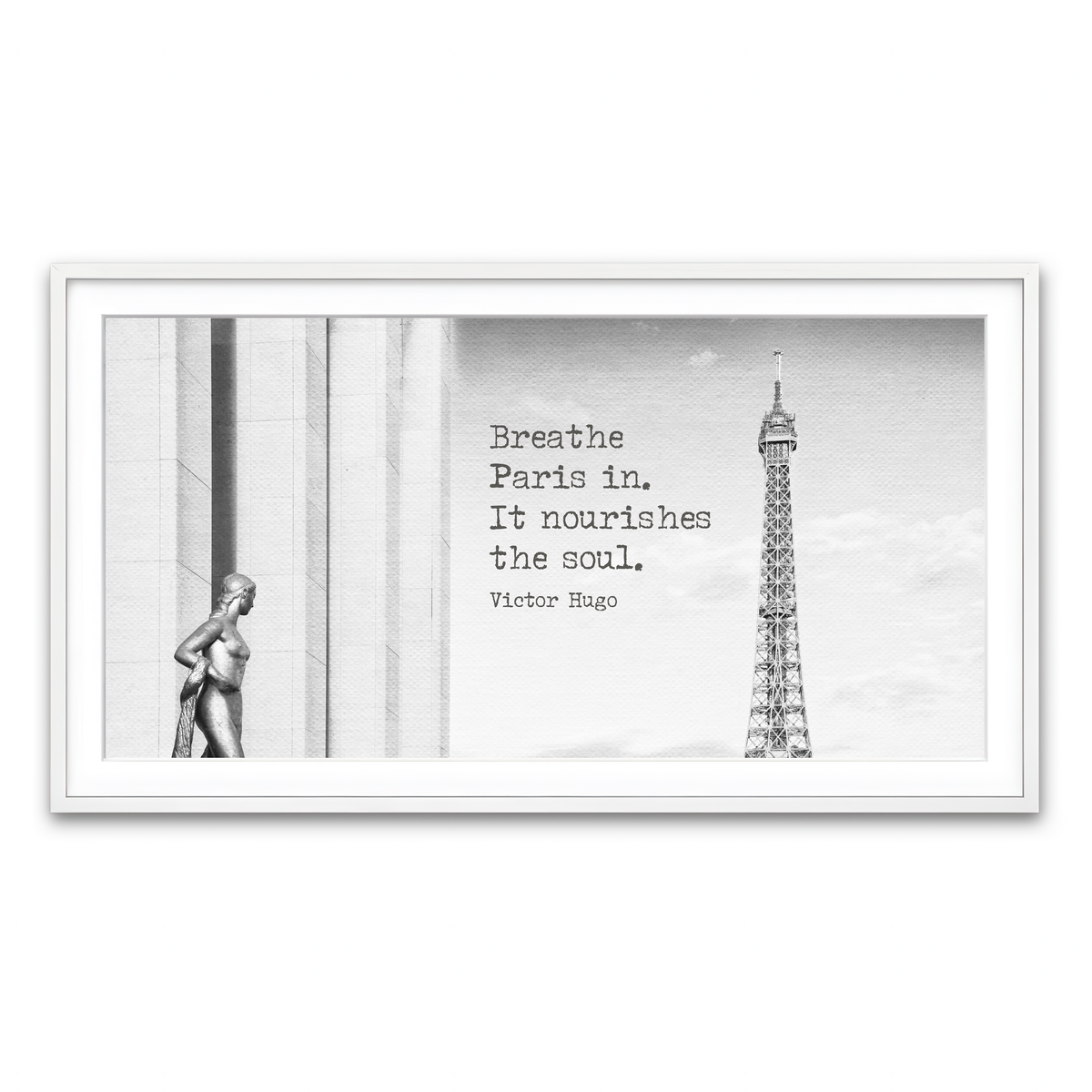 Framed Print 2x1 White