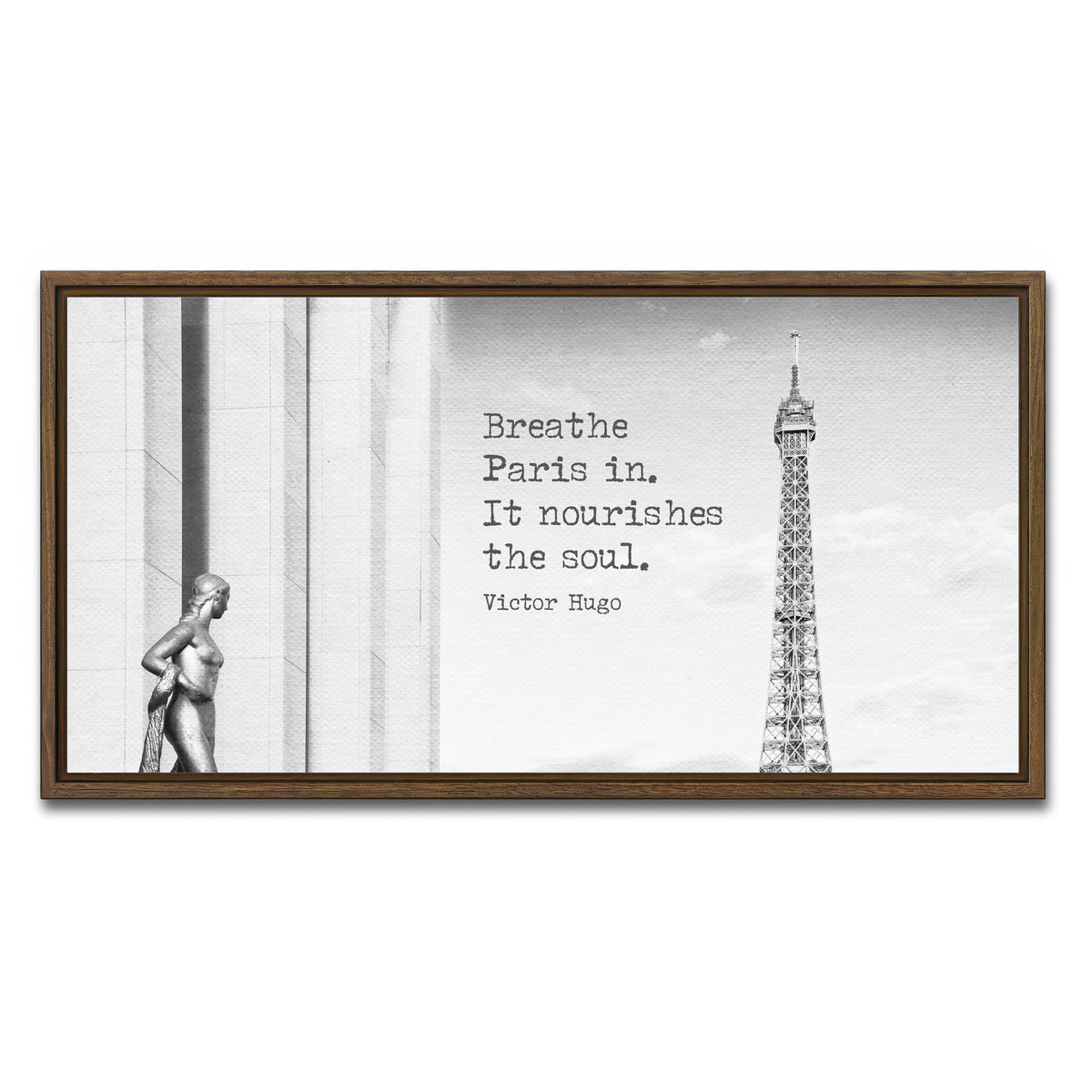 AUTO-MOCKUP WHITE | Breathe Paris in | 1 Piece | Walnut Framed Canvas | group=2x1