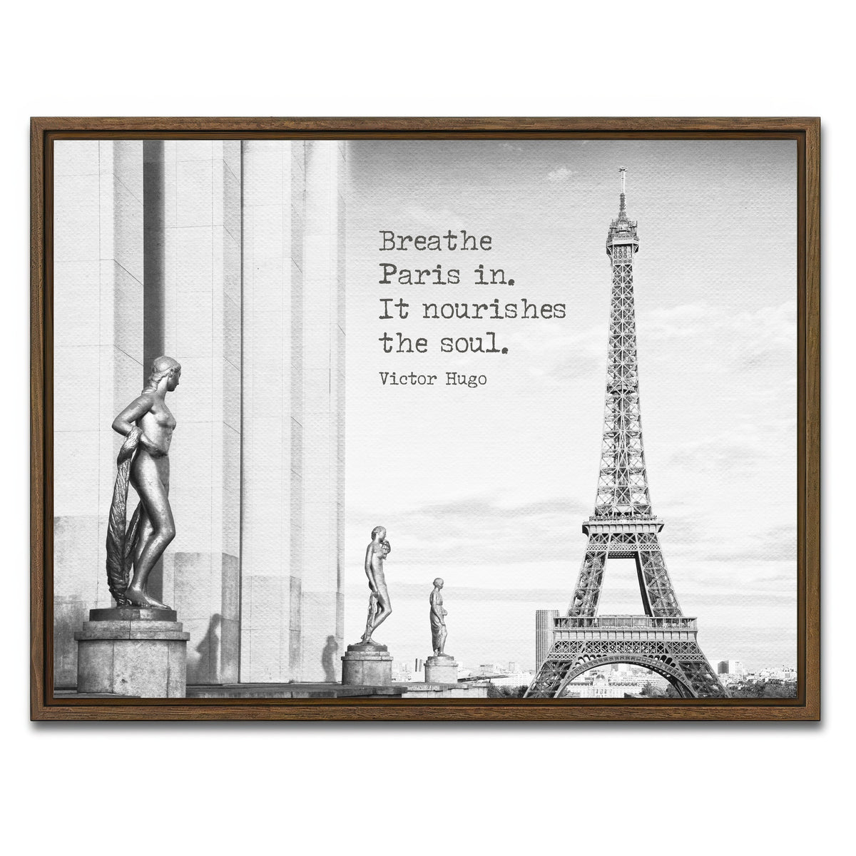 AUTO-MOCKUP WHITE | Breathe Paris in | 1 Piece | Walnut Framed Canvas | group=4x3